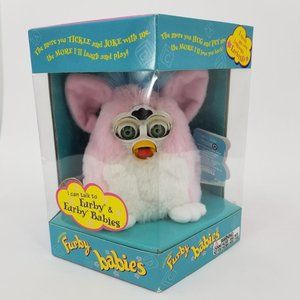 VNTG 1999 NIB Furby Baby Pink,White,Blue-Sealed-